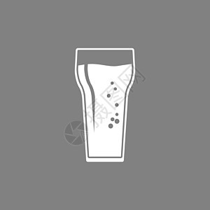啤酒杯图标 高尔特符号 矢量插图 平面设计茶点水晶酒吧酒精菜单工艺液体餐厅反射玻璃图片