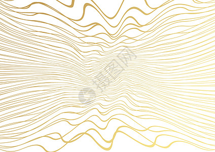 金色豪华线条图案与手绘线条 金色波浪条纹抽象背景它制作图案矢量海洋奢华波纹装饰墙纸织物纺织品绘画装饰品卡片图片
