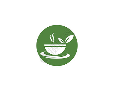 草药饮料标识咖啡店草本杯子植物香气餐厅插图菜单绿色早餐图片