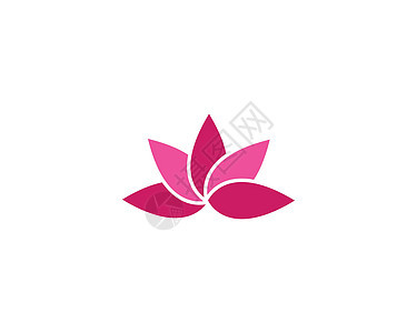 Lotus鲜花插图徽标酒店女士精品百合瑜伽植物温泉玫瑰冥想商业背景图片