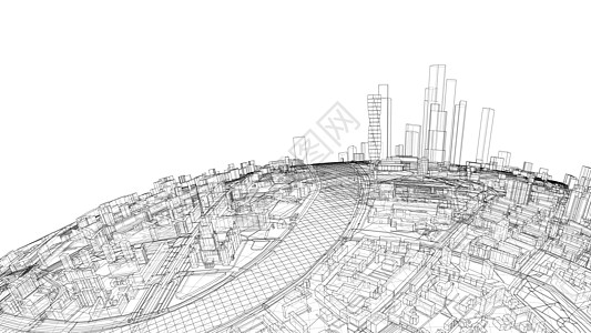 3d 城市领域 韦克托蓝图街道办公室草图房子市中心世界摩天大楼行星景观图片