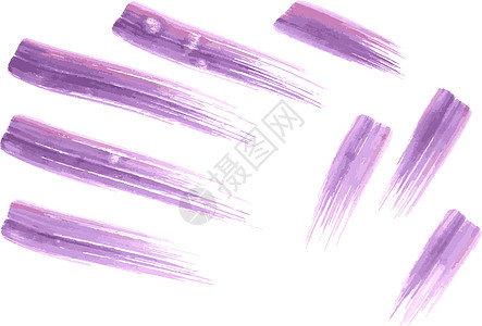 抽象水彩画生动的颜色干刷油漆条纹矢量元素为飞溅打印紫丁香短跑粮食邀请函框架印迹标签墨水图片