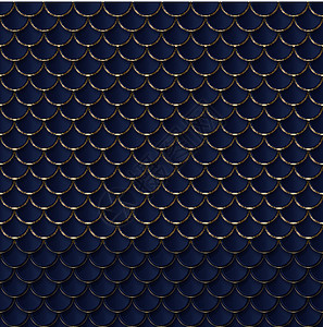 蓝色圆圈 金线鱼标比例的蓝色鱼圈 无缝无缝模式奢侈品风格图片