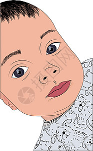 可爱的小婴儿 插图 矢量婴儿脸图片