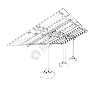 太阳能电池板概念  3 的矢量渲染细胞工程储蓄控制板建造业框架环境保护车站技术电池图片