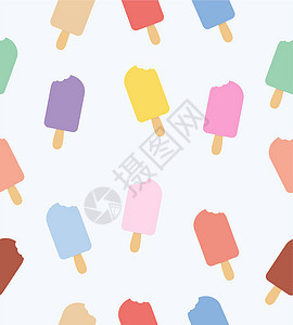 面粉彩色冰淇淋无缝模式图片