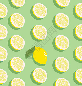 用于织布无缝模式的柠檬水果夏季片图片