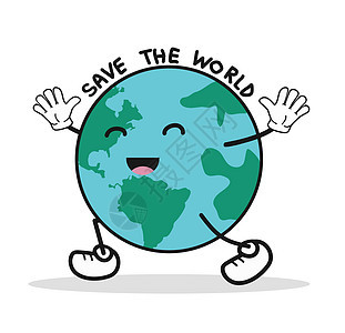 可爱的漫画地球地球地球拯救世界图片