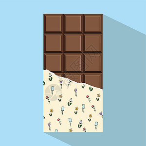 巧克力图标矢量最小平板设计样式图片
