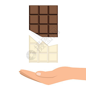 带有手动最小平板设计的巧克力棒图片