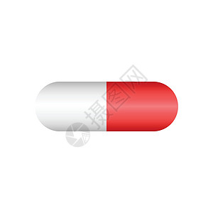 平面样式的药丸矢量图标 在孤立的白色背景上的平板电脑插图 胶囊医学概念疼痛化学愈合抗生素治愈药店药物卫生药片化学品图片