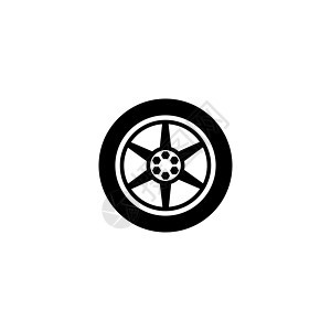 汽车车轮平面矢量 Ico插图机器圆圈运输速度橡皮车辆服务维修卡车图片