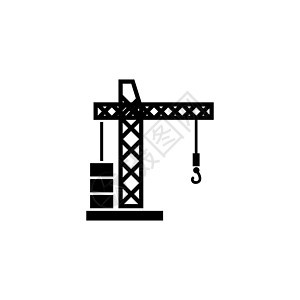 建筑塔式起重机平面矢量 Ico图片