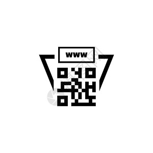 QR 代码链接到站点平面矢量 Ico图片