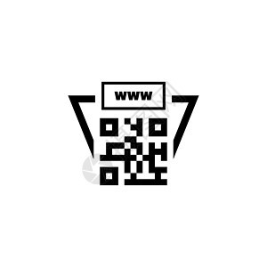 QR 代码链接到站点平面矢量 Ico背景图片