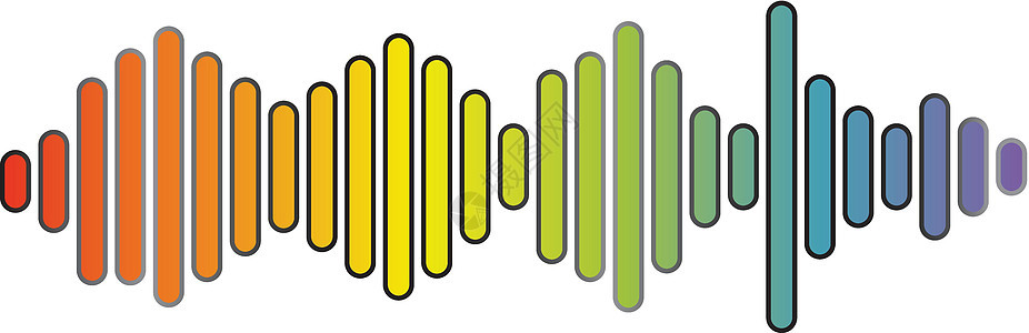 脉冲音乐播放器波浪展示嗓音玩家振动彩虹海浪均衡器歌曲体积图片