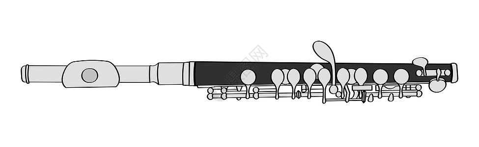 短笛管乐器它制作图案矢量图片
