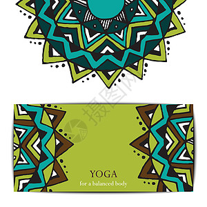 瑜伽活动卡片健身房礼物框架海报药品女士传单工作室图片