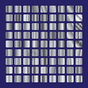银色方块玻璃系列 背景钢玻璃厂纹理矢量图标 一组灰色渐变 优雅的灰色金属渐变它制作图案图片