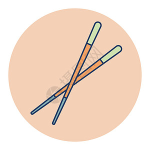 中国筷子棒矢量 ico刀具食物用具插图寿司配件餐厅美食菜单午餐图片