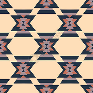 阿兹台克语条纹风格三角形插图艺术部落打印墙纸织物装饰品图片