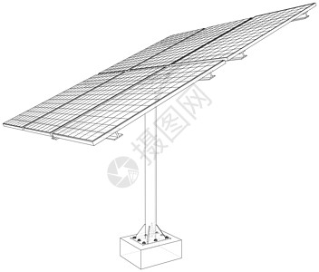 太阳能电池板概念  3 的矢量渲染太阳发电机环境保护控制板框架插图活力储蓄阳光车站图片
