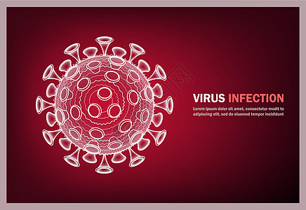 病毒医学横幅 微生物过敏细菌病原体呼吸道感染 医疗保健微生物学概念 新冠病毒 韦克托图片