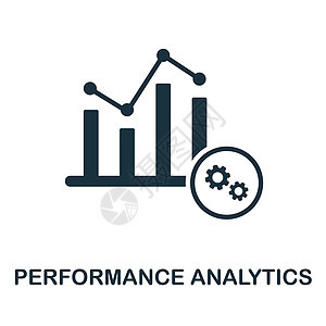 性能分析图标 来自数字转换集合的单色符号 用于网页设计 信息图表等的图标说明图片