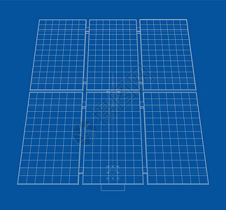 太阳能电池板概念  3 的矢量渲染发电机环境保护建造业控制板储蓄草图框架车站电气工程图片