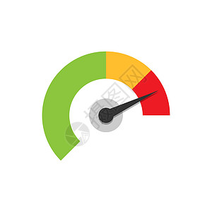平面样式的仪表仪表板图标 白色孤立背景上的信用评分指标水平矢量图 具有测量规模业务概念的仪表技术控制板测试金融转速表车速图表测试图片