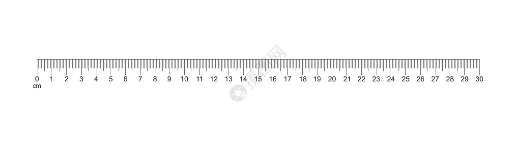 平面样式的标尺 30 厘米图标 白色孤立背景上的仪表测量仪器矢量图解 标尺经营理念图片