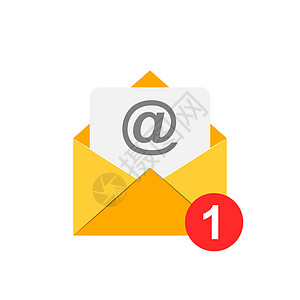 平面样式的邮件信封图标 白色孤立背景上的电子邮件消息矢量插图 邮箱电子邮件业务概念邮寄网络垃圾邮件空白地址邮政办公室通讯商业收件图片