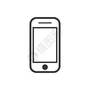 平面样式的智能手机图标 孤立在白色背景上的电话手机矢量插图 智能手机经营理念商业电子讲话药片听筒工具网络互联网细胞上网图片