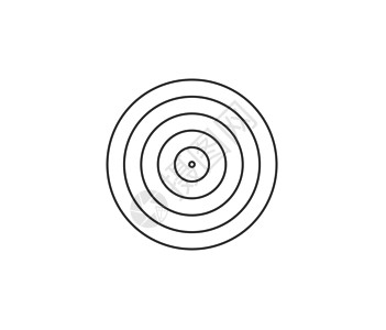 同心圆元素 黑白色环 声波单色图形的抽象矢量图插图漩涡圆形中心标识黑色线条白色墙纸几何学图片