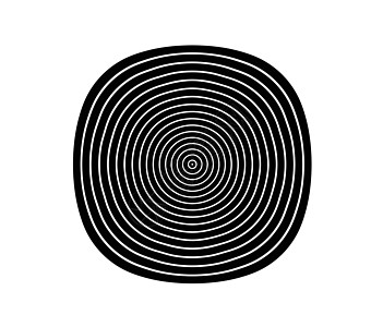 同心圆元素 黑白色环 声波单色图形的抽象矢量图墙纸圆形中心几何学散热插图黑色技术线条标识图片