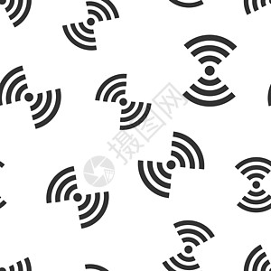 Wifi 互联网标志图标无缝图案背景  Wifi 无线技术矢量图 网络 wi fi 符号模式徽章创造力标签质量信号令牌艺术横幅电图片