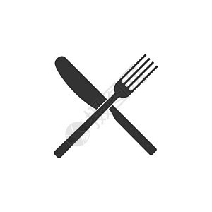 烹饪图标 刀叉勺符号 平板设计 矢量图解银器刀具用餐塑料按钮厨房插图咖啡店金属午餐图片