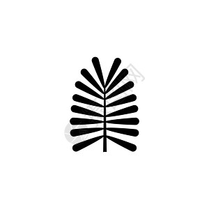 热带植物蕨叶枝平面矢量 Ico图片
