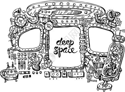 太空船内部车辆宇宙行星绘画飞船电脑外星飞碟星星火箭图片