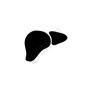 肝脏人体器官血液过滤器 平面矢量图标说明 白色背景上的简单黑色符号 用于 web 和移动 UI 元素的肝脏人体器官血液过滤器标志图片