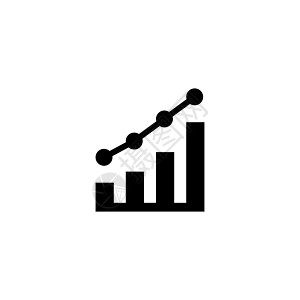 平面矢量图标说明 白色背景上的简单黑色符号 用于 web 和移动 UI 元素的标志设计模板酒吧经济报告利润库存活动投资市场进步销图片