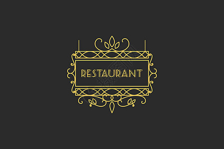 矢量维克力信号板问候语餐厅午餐插图店铺繁荣装饰品身份酒吧公司图片