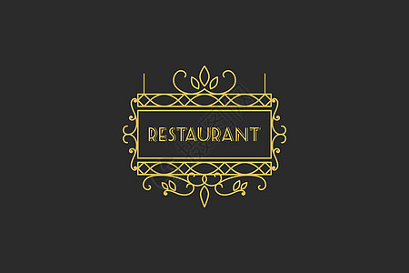 矢量维克力信号板问候语餐厅午餐插图店铺繁荣装饰品身份酒吧公司图片