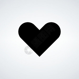 心脏图标向量 完美的爱情符号 情人节隔离在白色背景上 带有风格的图形和网页设计标志  EPS10 黑色象形图有氧运动网站情人庆典图片