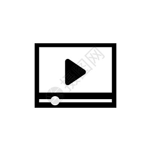 电影面板 平面矢量图标说明 白色背景上的简单黑色符号 用于 web 和移动 UI 元素的视频播放器电影面板标志设计模板图片