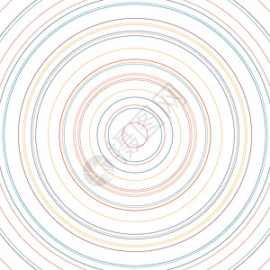 同心圆元素背景 抽象的圆圈图案 彩色图形 在白色背景上孤立的股票矢量图图片
