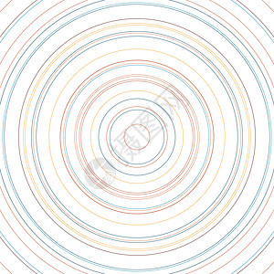 同心圆元素背景 抽象的圆圈图案 彩色图形 在白色背景上孤立的股票矢量图图片
