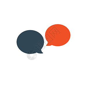 讲话泡泡不同的颜色 谈话沟通气泡 对话框元素 对话和技术支持图标 在白色背景上孤立的股票矢量图演讲标签商业讨论插图盒子气球蓝色卡图片