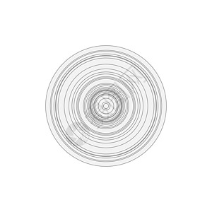 同心圆元素 抽象的圆圈图案 黑白图形 在白色背景上孤立的股票矢量图图片
