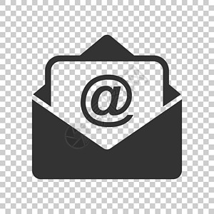 平面样式的邮件信封图标 电子邮件消息矢量插图在孤立的背景上 邮箱电子邮件业务概念邮资办公室白色垃圾邮件文档空白网络商业通讯互联网图片